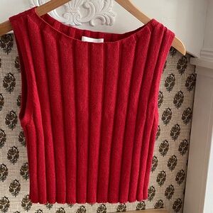 Reformation Callie cotton ribbed sweater tank